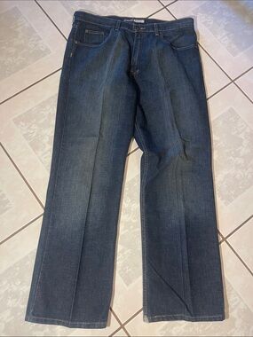 St. John's Bay Indigo Straight Jeans Size 38X32
